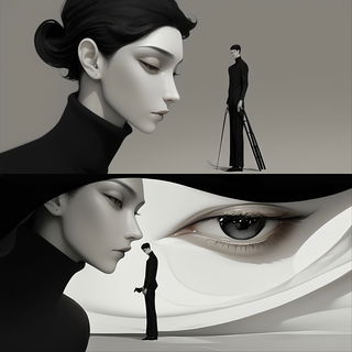 Baroque Terra Tableau style, Midjourney V6.1: black-and-white manga comic strip