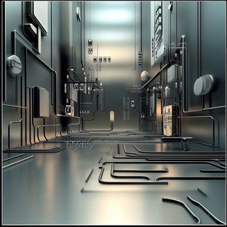 Baroque Terra Tableau style, Midjourney V6.1: technical infrastructure blueprint schematics