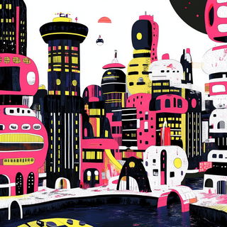 Mammoth Weft style, Midjourney V6.1: megacity with futuristic bioarchitecture