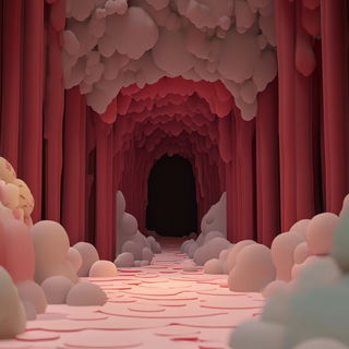 Tropicaravel style, Midjourney V6.1: abstract 3D render