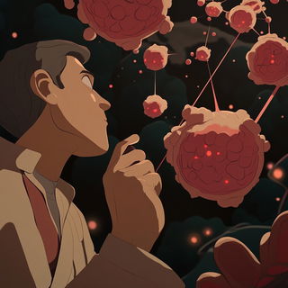 Tropicaravel style, Midjourney V6.1: editorial illustration for popular scientific magazine cover