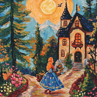 Panelmation style, Midjourney V6.1: retro fairy-tale illustration