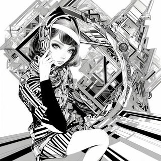 Terracotta Skystack style, Midjourney V6.1: black-and-white manga comic strip