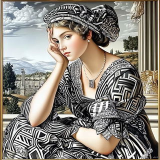 Terracotta Skystack style, Midjourney V6.1: classical 18th-century oil painting