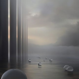 Drip Vanguard style, Midjourney V6.1: abstract 3D render