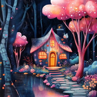 Inkframe Aviary style, Midjourney V6.1: retro fairy-tale illustration