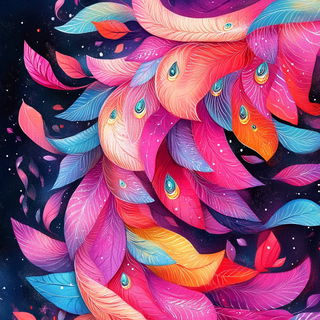 Inkframe Aviary style, Midjourney V6.1: creative pattern composition