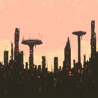 Flamepaint style, Midjourney V6.1: megacity with futuristic bioarchitecture