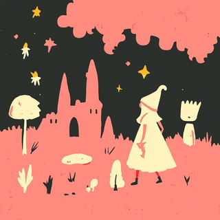 Flamepaint style, Midjourney V6.1: retro fairy-tale illustration