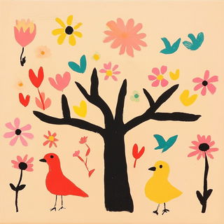 Flamepaint style, Midjourney V6.1: traditional folk art