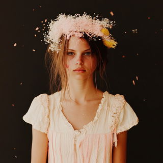 Flamepaint style, Midjourney V6.1: photographic portrait of female protagonist