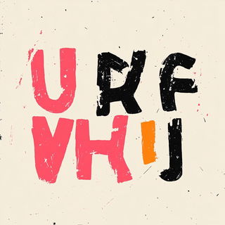 Flamepaint style, Midjourney V6.1: typographic composition with large letters
