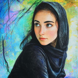Panelgrim style, Midjourney V6.1: photographic portrait of female protagonist