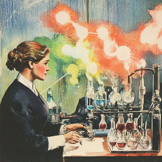 Painted Escarpmentia style, Midjourney V6.1: editorial illustration for popular scientific magazine cover