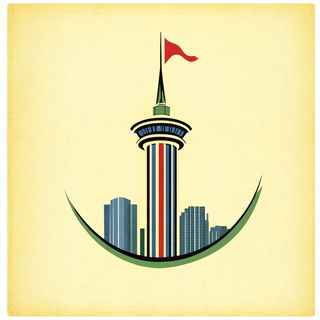 Painted Escarpmentia style, Midjourney V6.1: bold minimalist logo design for Istanbul city municipal services