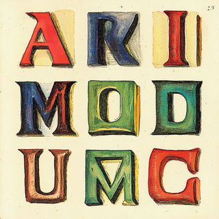 Painted Escarpmentia style, Midjourney V6.1: typographic composition with large letters