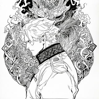 Caleidoballet style, Midjourney V6.1: black-and-white manga comic strip