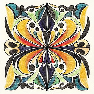 Caleidoballet style, Midjourney V6.1: creative pattern composition