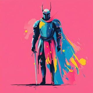 Fluxenamel style, Midjourney V6.1: concept art character design of retropunk steam knight