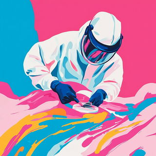 Fluxenamel style, Midjourney V6.1: editorial illustration for popular scientific magazine cover