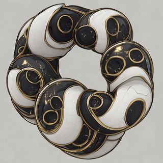 Kaleidostitch style, Midjourney V6.1: abstract 3D render