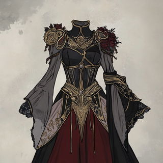 Kaleidostitch style, Midjourney V6.1: haute-couture fashion outfit