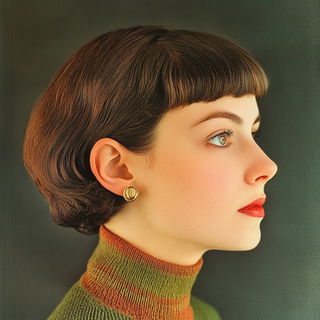 Violetide style, Midjourney V6.1: photographic portrait of female protagonist