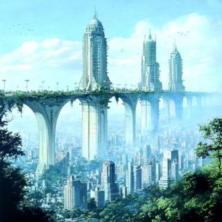 Prismroot Cathedral style, Midjourney V6.1: megacity with futuristic bioarchitecture