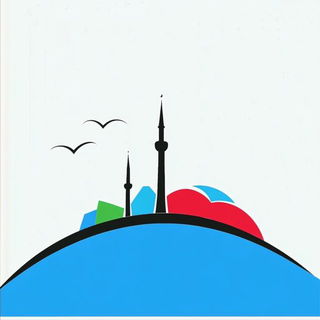 Prismroot Cathedral style, Midjourney V6.1: bold minimalist logo design for Istanbul city municipal services