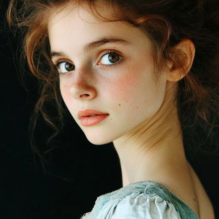 Prismroot Cathedral style, Midjourney V6.1: photographic portrait of female protagonist