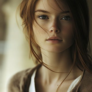 Cutout Sun Census style, Midjourney V6.1: photographic portrait of female protagonist