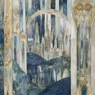Herbarium Solis style, Midjourney V6.1: megacity with futuristic bioarchitecture