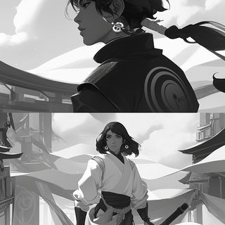 Cumulonimbus Carousel style, Midjourney V6.1: black-and-white manga comic strip