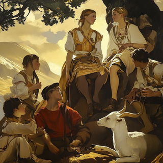 Cumulonimbus Carousel style, Midjourney V6.1: classical 18th-century oil painting