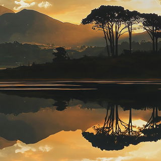 Cumulonimbus Carousel style, Midjourney V6.1: realistic landscape photograph of quiet dawn
