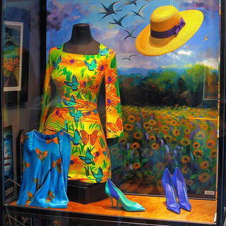 Solarized Undertow style, Midjourney V6.1: haute-couture fashion outfit
