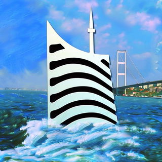 Solarized Undertow style, Midjourney V6.1: bold minimalist logo design for Istanbul city municipal services
