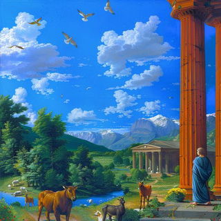 Solarized Undertow style, Midjourney V6.1: classical 18th-century oil painting