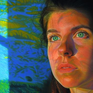 Solarized Undertow style, Midjourney V6.1: photographic portrait of female protagonist