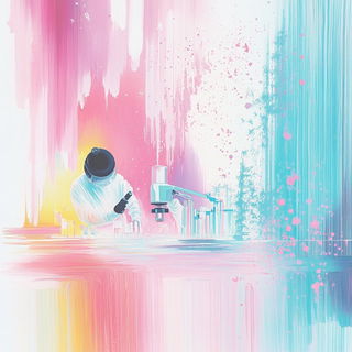 Cinemabind style, Midjourney V6.1: editorial illustration for popular scientific magazine cover