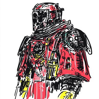 Balloonbaroque style, Midjourney V6.1: concept art character design of retropunk steam knight