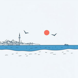 Aeroforge style, Midjourney V6.1: bold minimalist logo design for Istanbul city municipal services