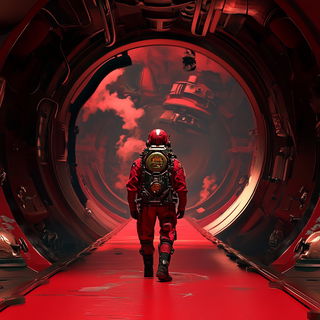 Glassway Carnival style, Midjourney V6.1: cinematic shot from sci-fi movie