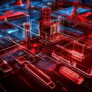 Glassway Carnival style, Midjourney V6.1: technical infrastructure blueprint schematics