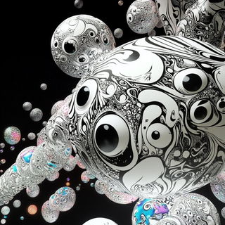 Eagle Script style, Midjourney V6.1: abstract 3D render