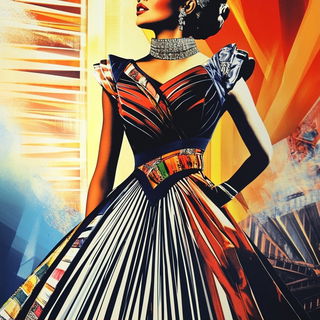 Arcbandoff style, Midjourney V6.1: haute-couture fashion outfit