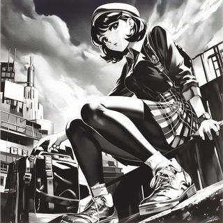Arcbandoff style, Midjourney V6.1: black-and-white manga comic strip