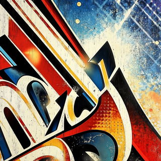 Arcbandoff style, Midjourney V6.1: typographic composition with large letters