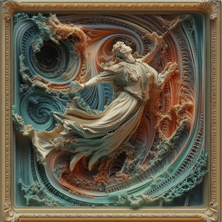 Pyromalachite style, Midjourney V6.1: classical 18th-century oil painting