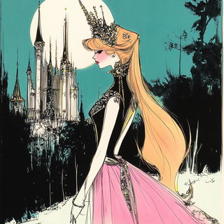 Maison Veyrassa style, Midjourney V6.1: retro fairy-tale illustration